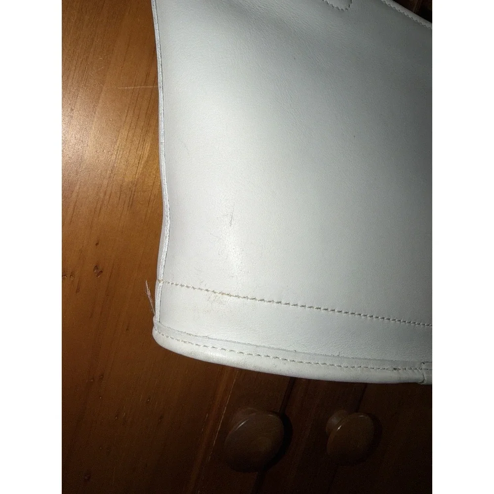 Coach 9301 Bleecker Basket Satchel White Leather Bag Vintage Purse Top Handle